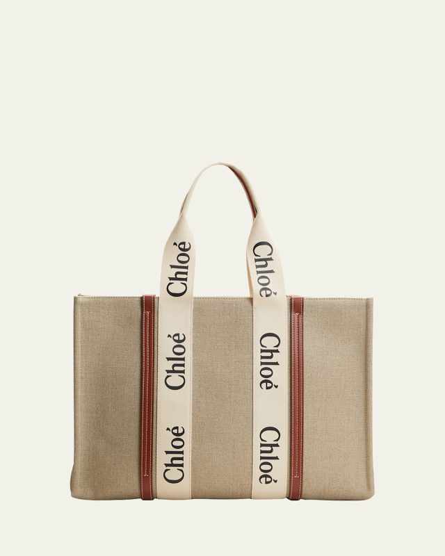 Woody Large Tote Bag in Linen
